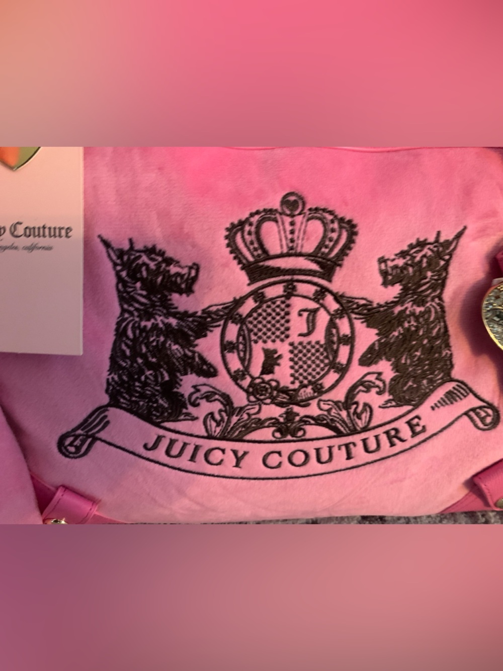 🆕- STUNNING JUICY COUTURE DAY DREAMER SCOTTIE DOGS TOTE IN LOVE POTION - Picture 3 of 8